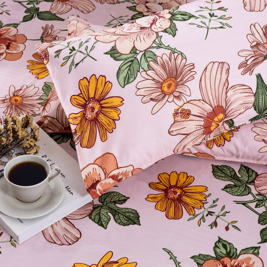 100% Cotton Bedsheet King Size , Fitted Bedsheet (1B + 2P)