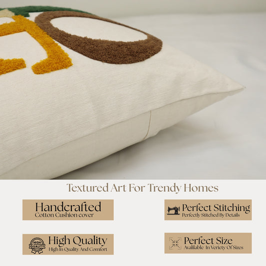 Premium Cushion Cover | Handmade with Intricate Embroidered Cushion Cover with Hidden Zipper