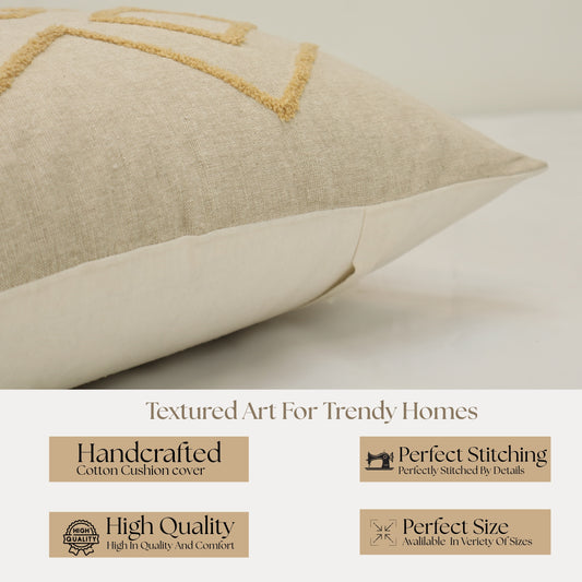 Premium Cushion Cover | Handmade with Intricate Embroidered Cushion Cover with Hidden Zipper