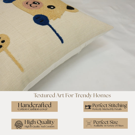 Premium Cushion Cover | Handmade with Intricate Embroidered Cushion Cover with Hidden Zipper