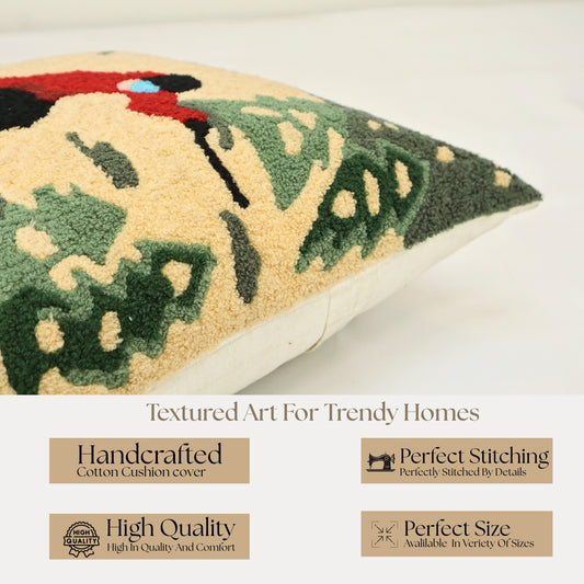 Premium Cushion Cover | Handmade with Intricate Embroidered Cushion Cover with Hidden Zipper