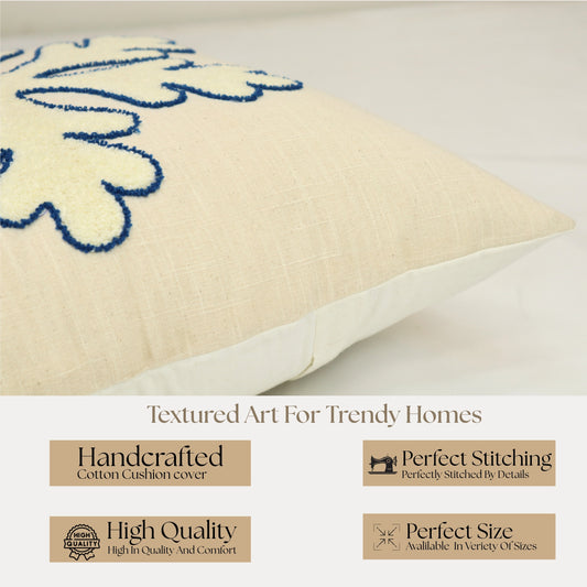 Premium Cushion Cover | Handmade with Intricate Embroidered Cushion Cover with Hidden Zipper