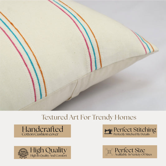 Premium Cushion Cover | Handmade with Intricate Embroidered Cushion Cover with Hidden Zipper
