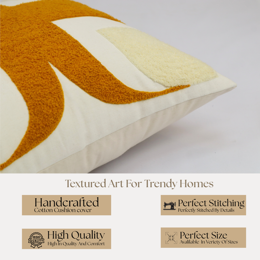 Premium Cushion Cover | Handmade with Intricate Embroidered Cushion Cover with Hidden Zipper