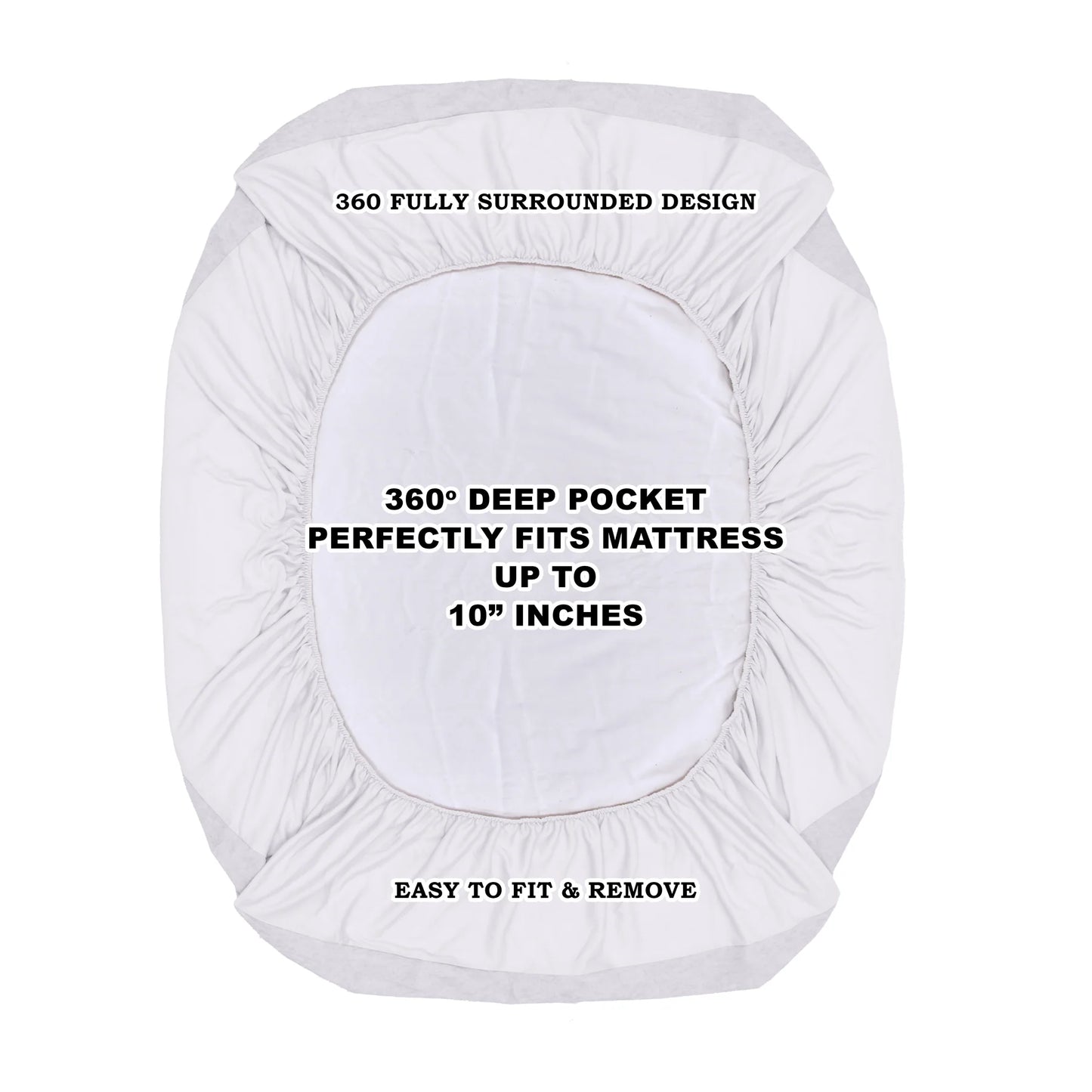 100% Waterproof Premium Cotton Feel Mattress Protector King Size (72*78*8)