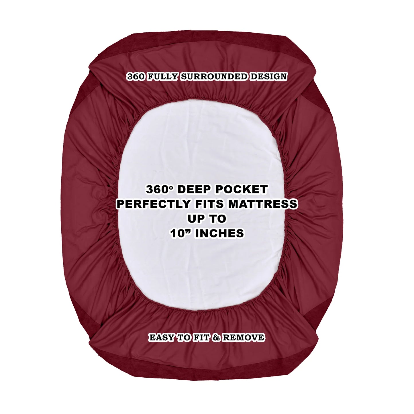 100% Waterproof Premium Cotton Feel Mattress Protector King Size (72*78*8)