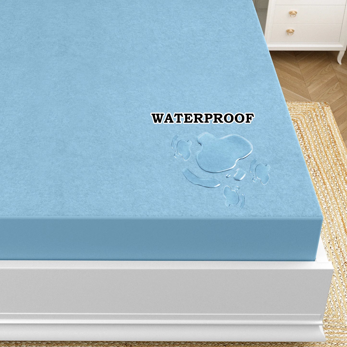 100% Waterproof Premium Cotton Feel Mattress Protector King Size (72*78*8)