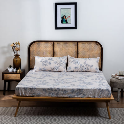 100% Cotton Bedsheet  King Size , Fitted Bedsheet (1B + 2P)