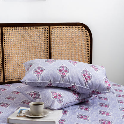 100% Cotton Bedsheet  King Size , Fitted Bedsheet (1B + 2P)