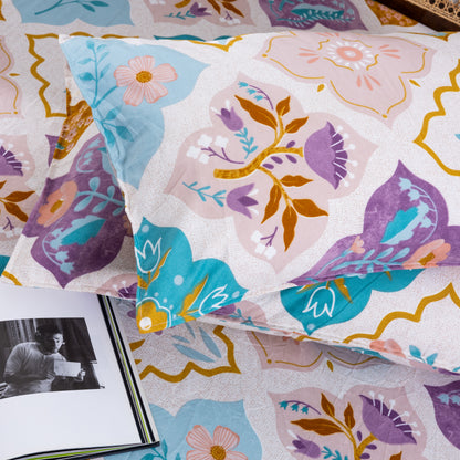 100% Cotton Bedsheet  King Size , Fitted Bedsheet (1B + 2P)