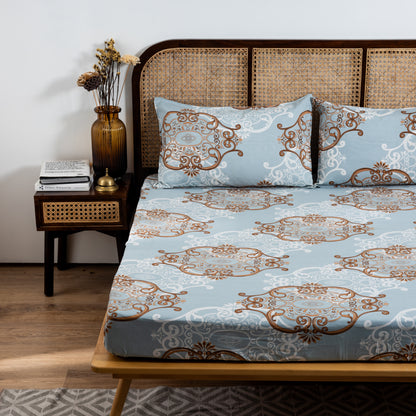 Bedsheet100% Cotton Bedsheet  King Size , Fitted Bedsheet (1B + 2P)