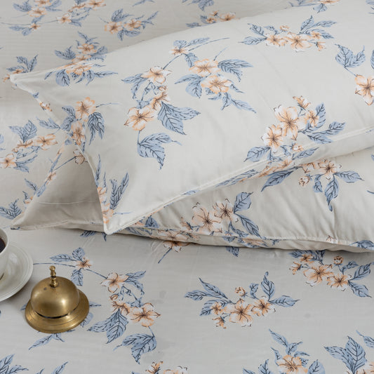 100% Cotton Bedsheet  King Size , Fitted Bedsheet (1B + 2P)