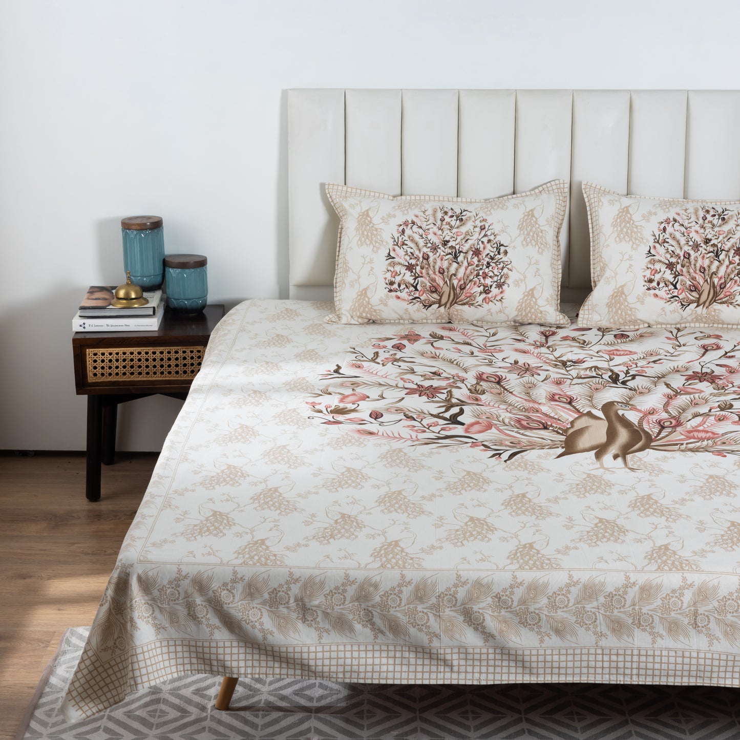 100% Cotton King Size Flat Bedsheet (1B + 2P)