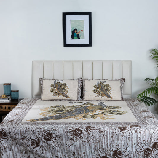 100% Cotton King Size Flat Bedsheet (1B + 2P)