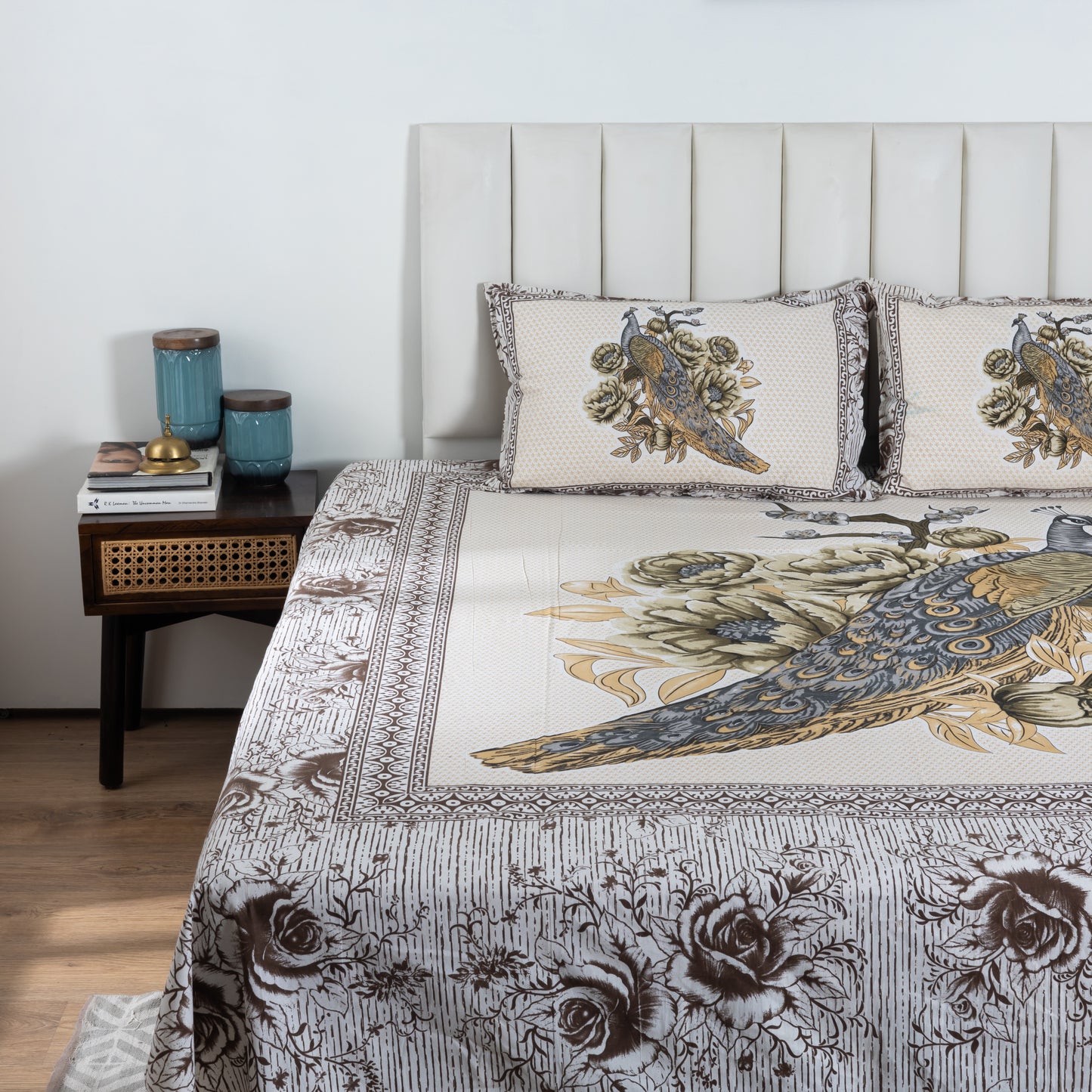 100% Cotton King Size Flat Bedsheet (1B + 2P)