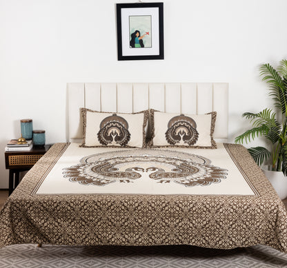 100% Cotton King Size Flat Bedsheet (1B + 2P)