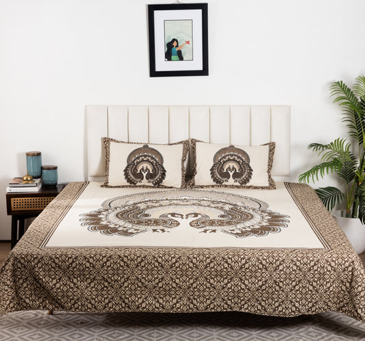 100% Cotton King Size Flat Bedsheet (1B + 2P)