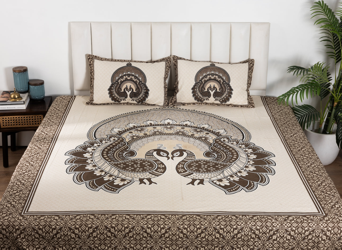 100% Cotton King Size Flat Bedsheet (1B + 2P)