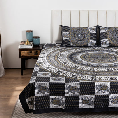 100% Cotton King Size Flat Bedsheet (1B + 2P)