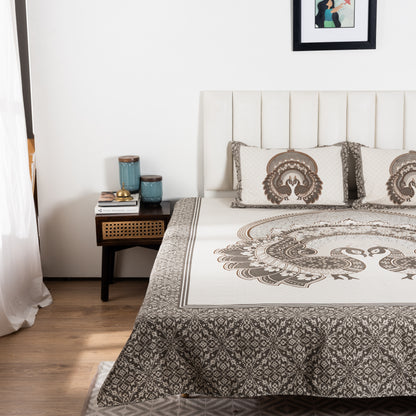 100% Cotton King Size Flat Bedsheet (1B + 2P)