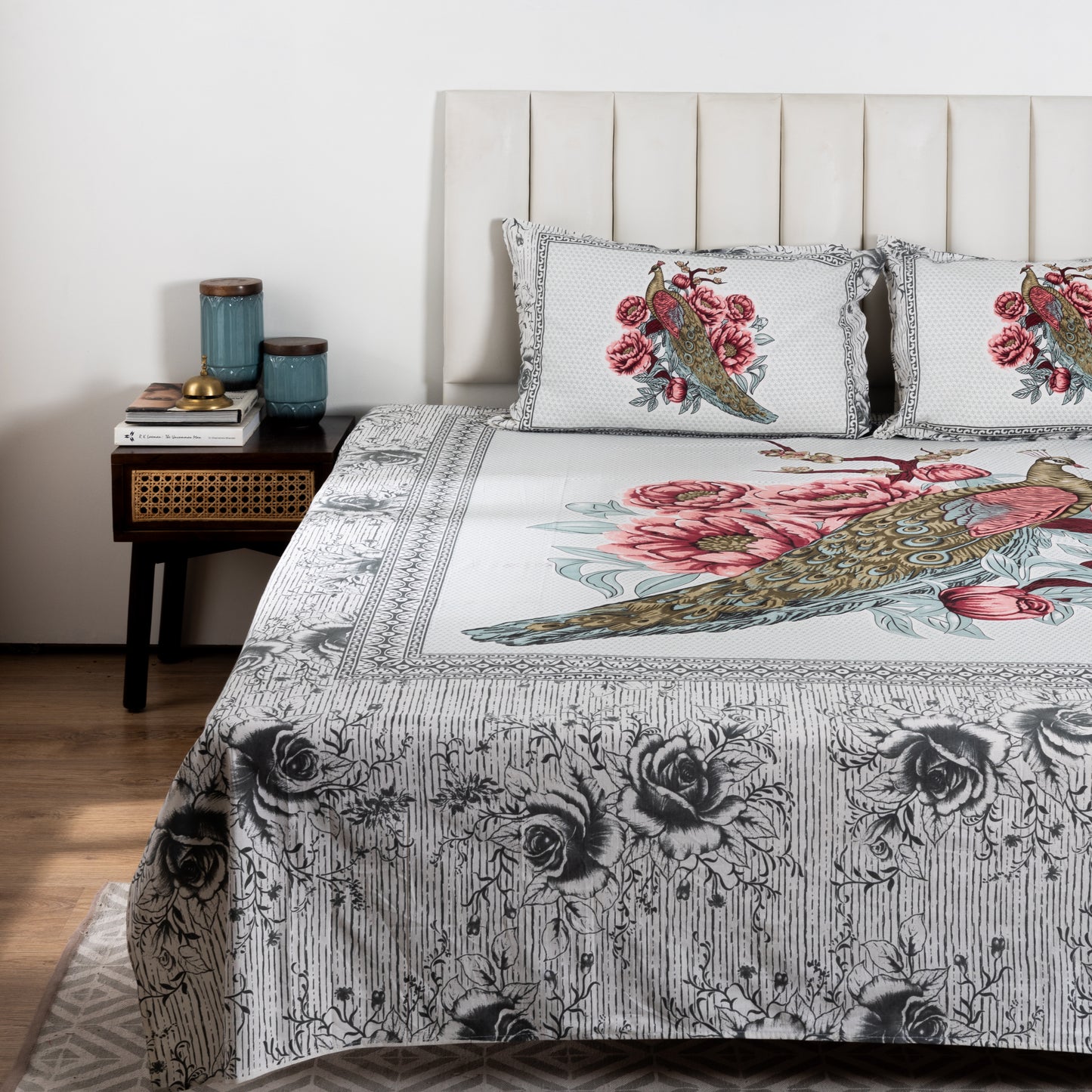 100% Cotton King Size Flat Bedsheet (1B + 2P)