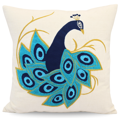 Premium Cushion Cover  | Handmade with Intricate Embroidered Cushion Cover with Hidden Zipper