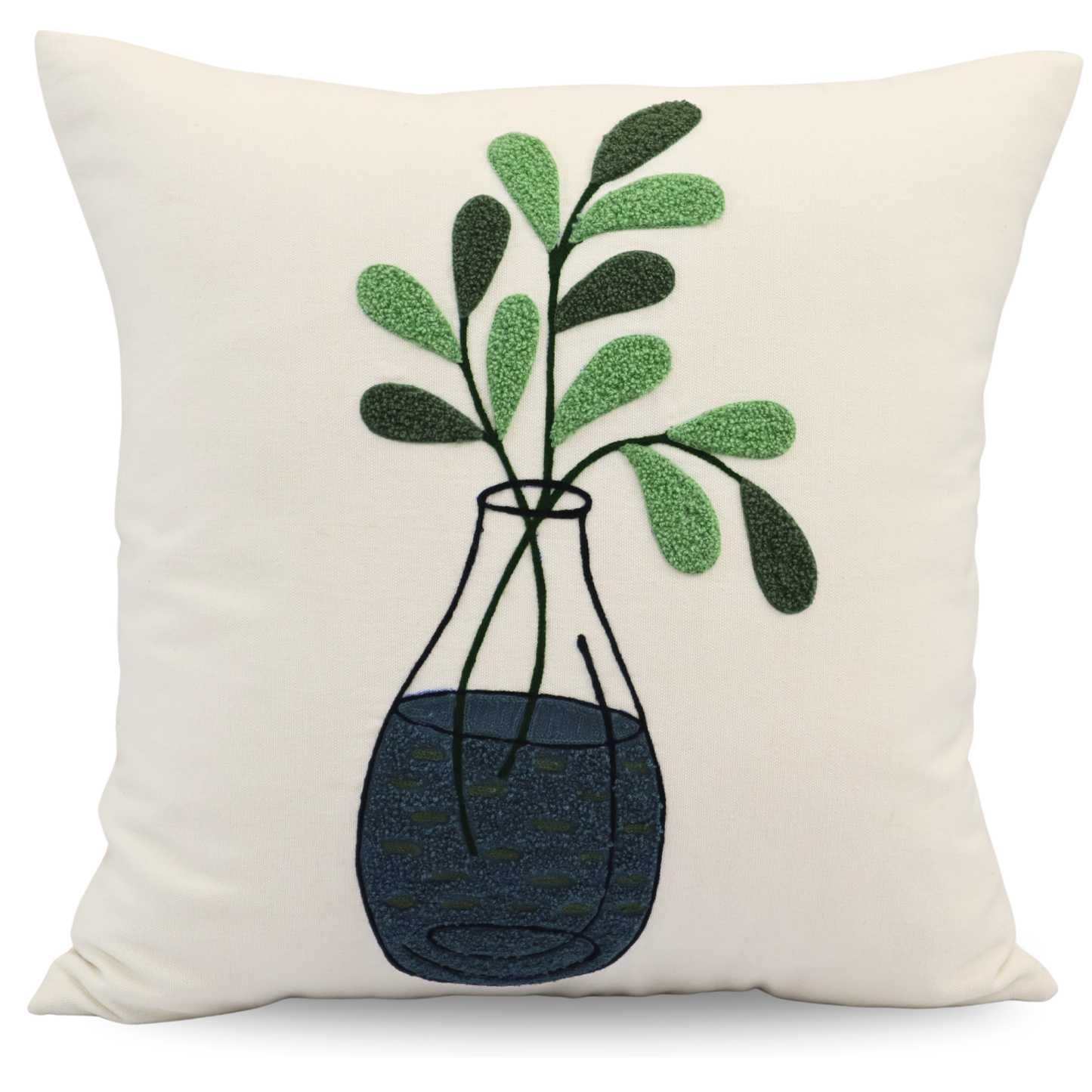Premium Cushion Cover  | Handmade with Intricate Embroidered Cushion Cover with Hidden Zipper
