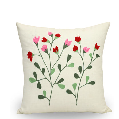 Premium Cushion Cover  | Handmade with Intricate Embroidered Cushion Cover with Hidden Zipper
