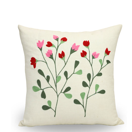 Premium Cushion Cover  | Handmade with Intricate Embroidered Cushion Cover with Hidden Zipper