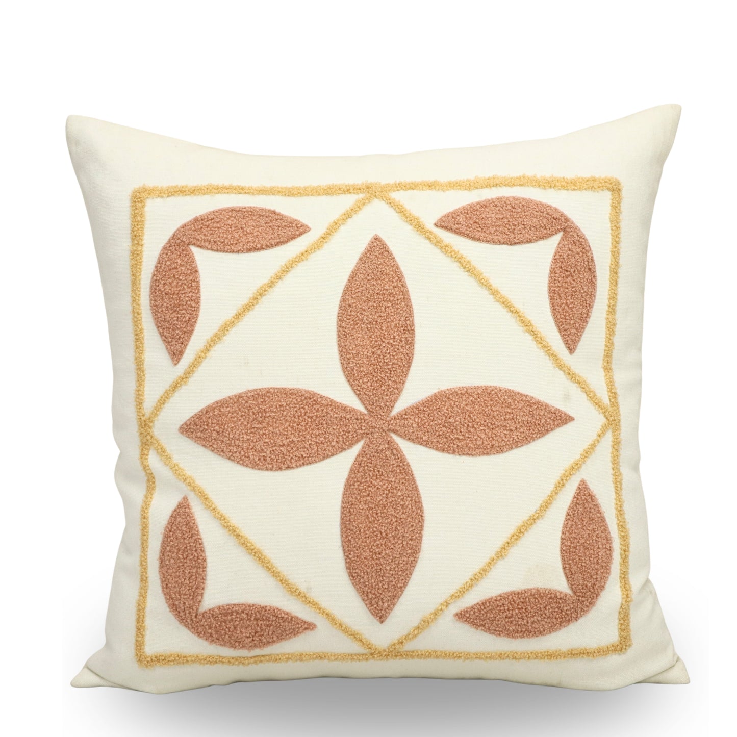 Premium Cushion Cover  | Handmade with Intricate Embroidered Cushion Cover with Hidden Zipper