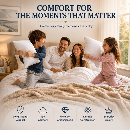 Heavenbirds 16x16 Pillow Inserts Set of 5 – Premium Soft Throw Pillow Inserts for Couch, Sofa, Bed & Decorative Cushion Covers | Machine Washable White Cushion Fillers