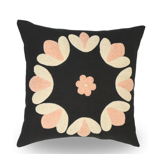 Premium Cushion Cover  | Handmade with Intricate Embroidered Cushion Cover with Hidden Zipper