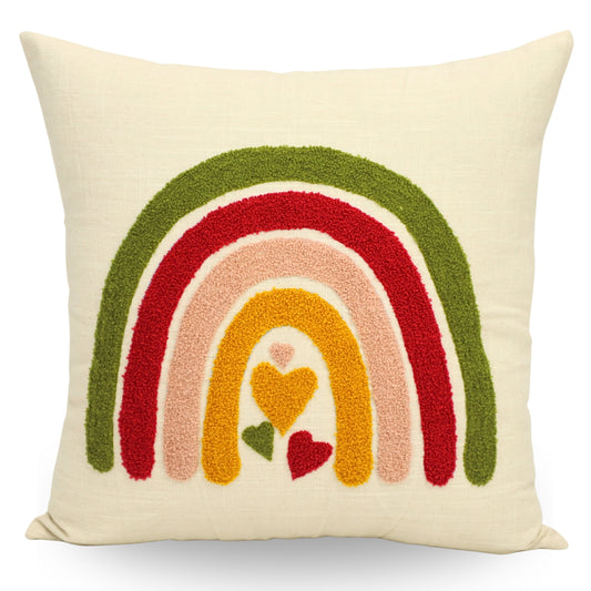 Premium Cushion Cover  | Handmade with Intricate Embroidered Cushion Cover with Hidden Zipper
