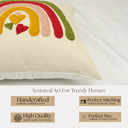 Premium Cushion Cover  | Handmade with Intricate Embroidered Cushion Cover with Hidden Zipper