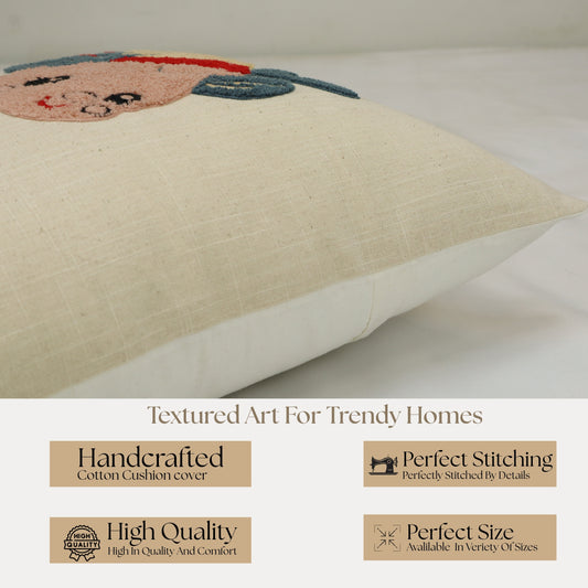 Premium Cushion Cover  | Handmade with Intricate Embroidered Cushion Cover with Hidden Zipper