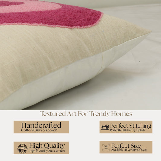 Premium Cushion Cover  | Handmade with Intricate Embroidered Cushion Cover with Hidden Zipper
