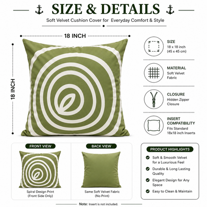 Set of 4 Sage Green Botanical Cushion Covers | Modern Abstract Leaf Throw Pillow Covers | Minimalist Boho Home Decor