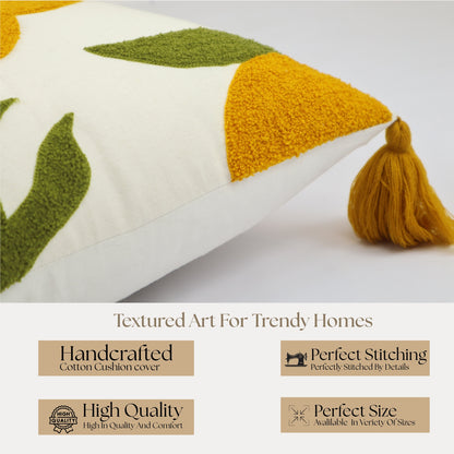 Premium Cushion Cover  | Handmade with Intricate Embroidered Cushion Cover with Hidden Zipper