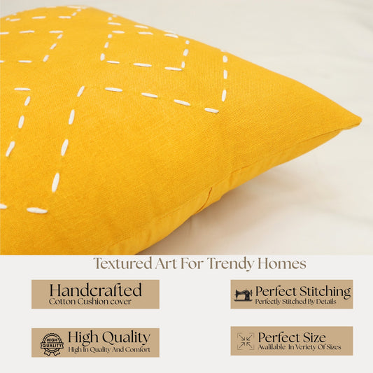Premium Cushion Cover  | Handmade with Intricate Embroidered Cushion Cover with Hidden Zipper