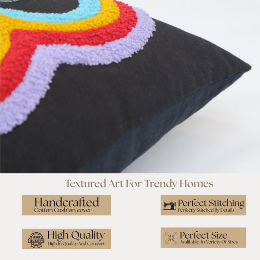 Premium Cushion Cover  | Handmade with Intricate Embroidered Cushion Cover with Hidden Zipper