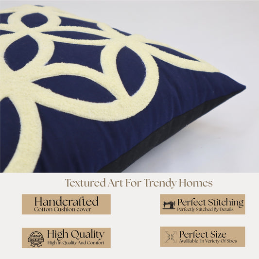 Premium Cushion Cover  | Handmade with Intricate Embroidered Cushion Cover with Hidden Zipper