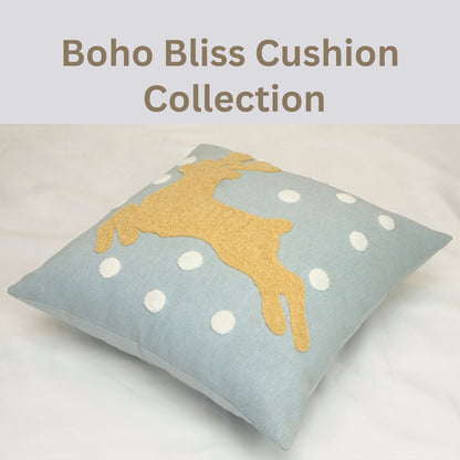 Premium Cushion Cover  | Handmade with Intricate Embroidered Cushion Cover with Hidden Zipper