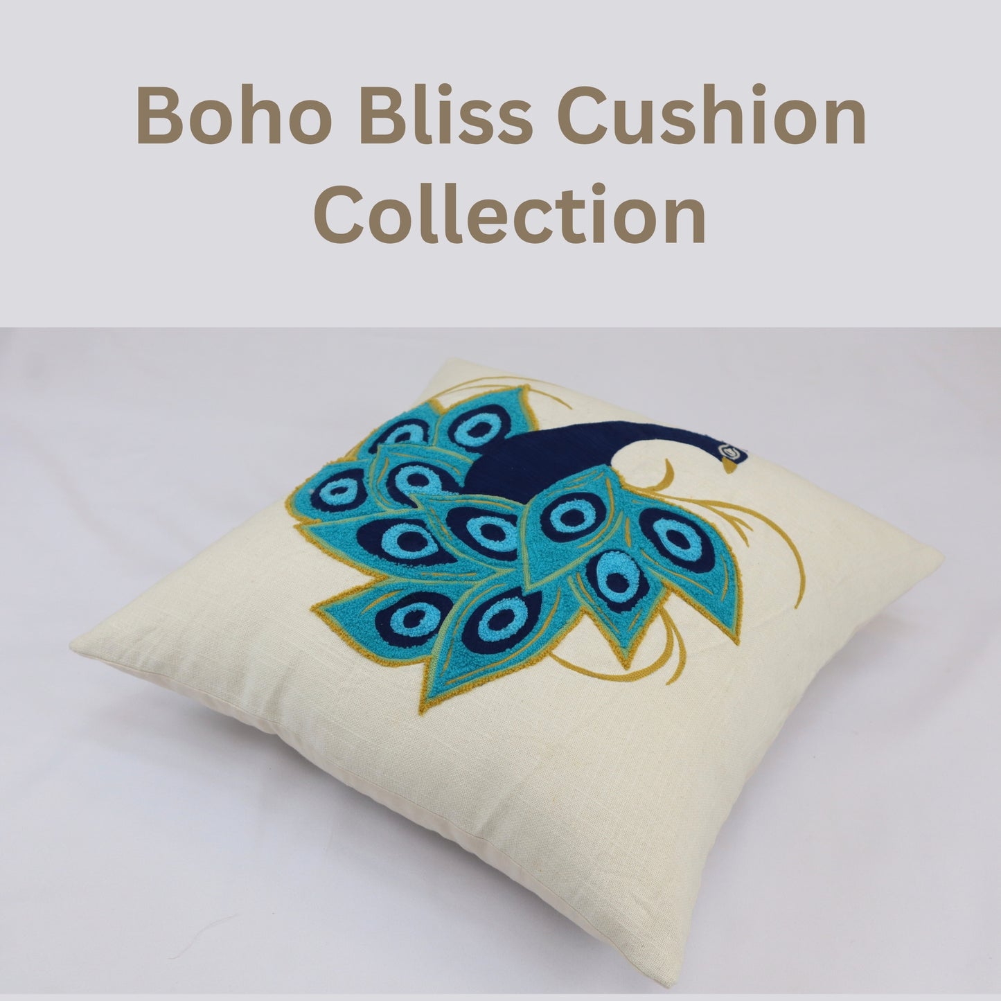 Premium Cushion Cover  | Handmade with Intricate Embroidered Cushion Cover with Hidden Zipper