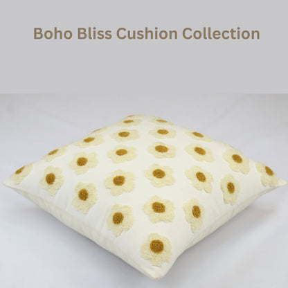 Premium Cushion Cover  | Handmade with Intricate Embroidered Cushion Cover with Hidden Zipper