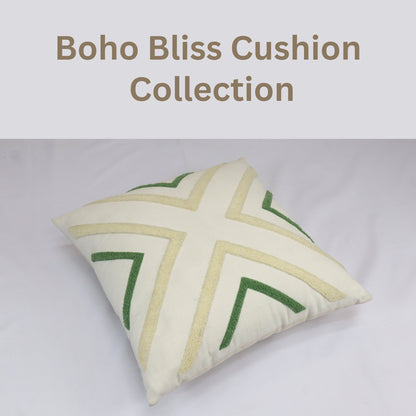 Premium Cushion Cover  | Handmade with Intricate Embroidered Cushion Cover with Hidden Zipper
