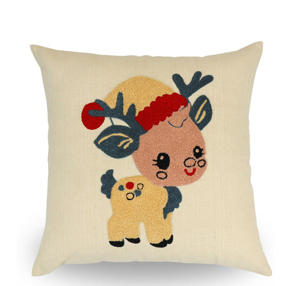 Premium Cushion Cover  | Handmade with Intricate Embroidered Cushion Cover with Hidden Zipper