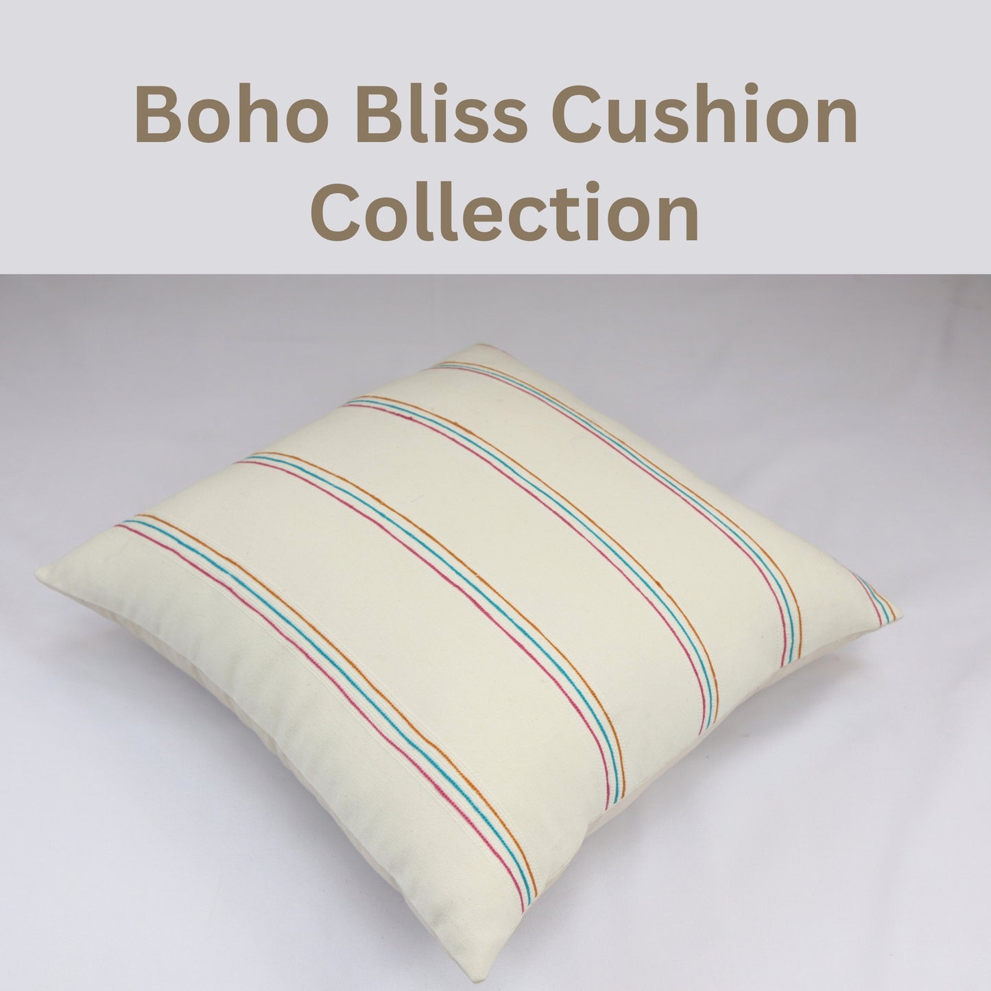Premium Cushion Cover  | Handmade with Intricate Embroidered Cushion Cover with Hidden Zipper