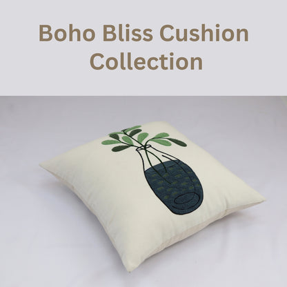 Premium Cushion Cover  | Handmade with Intricate Embroidered Cushion Cover with Hidden Zipper