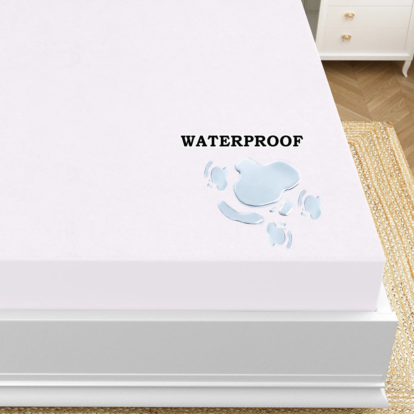 100% Waterproof Premium Cotton Feel Mattress Protector King Size (72*78*8)