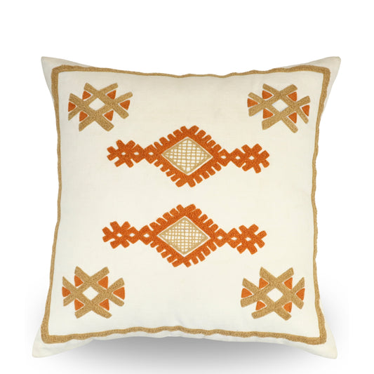Premium Cushion Cover  | Handmade with Intricate Embroidered Cushion Cover with Hidden Zipper
